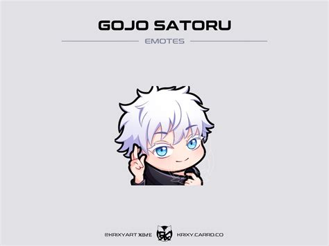 Gojo Satoru Emote Twitch Discord Youtube Jujutsu Kaisen Etsy