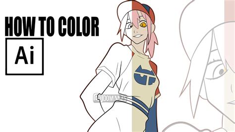 How To Color Anime Step By Step Adobe Illustrator Youtube