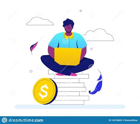 Making Money Flat Design Style Colorful Illustration Stock Vector