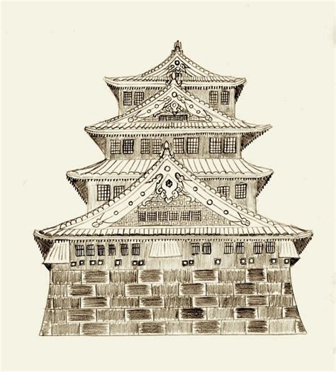 Osaka castle drawing by scott moore. Osaka Castle by Ross-Makoske on DeviantArt