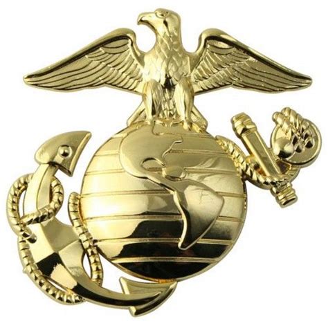 Solid Metal Eagle Globe And Anchor Auto Emblem Usmc Emblem Us Marine