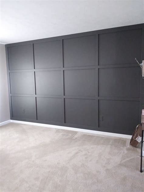 How To Diy A Board And Batten Grid Wall Accent Walls In Living Room