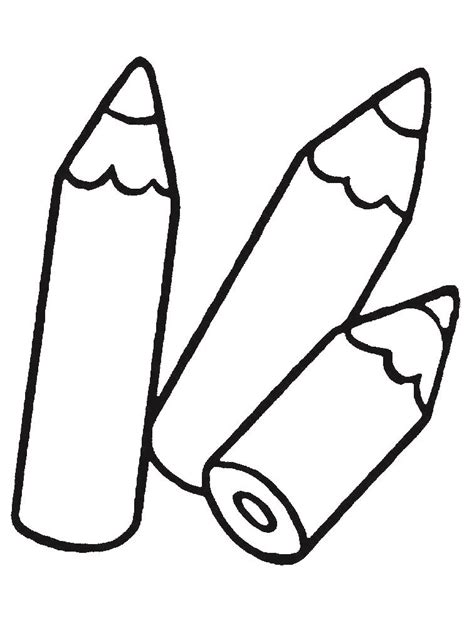 Desenho De Três Lápis Para Colorir Tudodesenhos