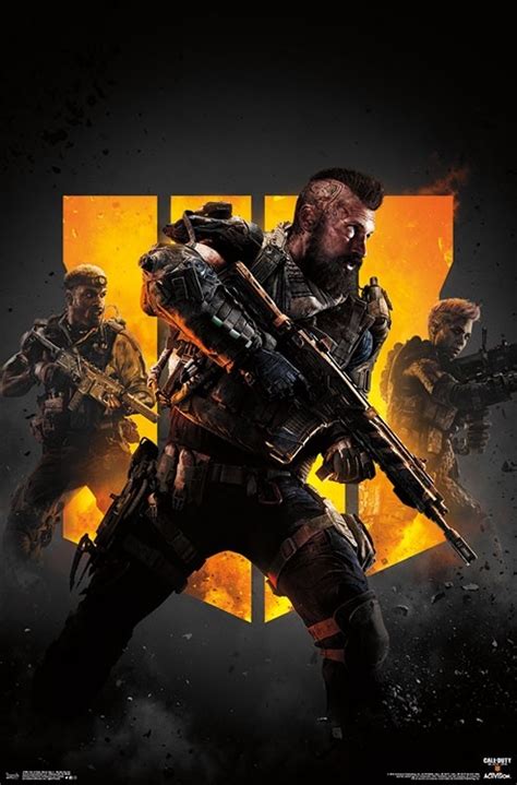 Call Of Duty Black Ops 4 Group Key Art Poster Canvas Print