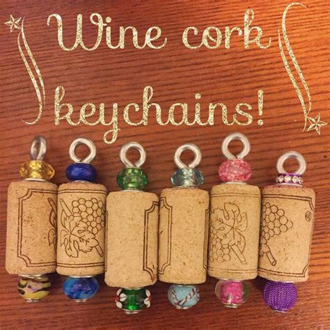 Handmade Wine Cork Keychains Fai Da Te Decorazioni