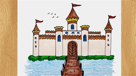 Draw A Castle I Easy Castle Drawing Tutorial Youtube