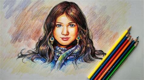 Color Pencil Drawing Portrait Bestpencildrawing