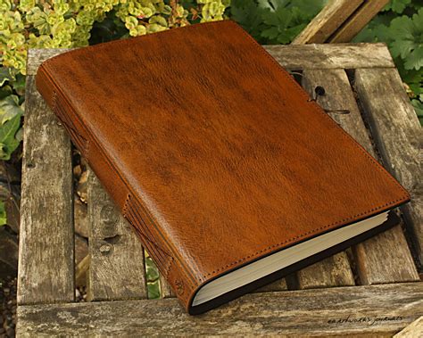 A4 Large Classic Brown Leather Bound Journal Leather Etsy Uk
