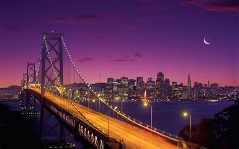 San Francisco Oakland Bay Bridge At Twilight 1920x1200 Rwallpaper
