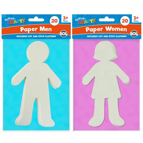 Buy 40pk Paper People Cut Outs Craft Paper For Kids Paper Dolls Cut
