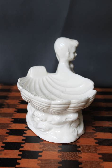 Vintage Mermaid Soap Dish White Ceramic Mermaid And Sea Shell Etsy