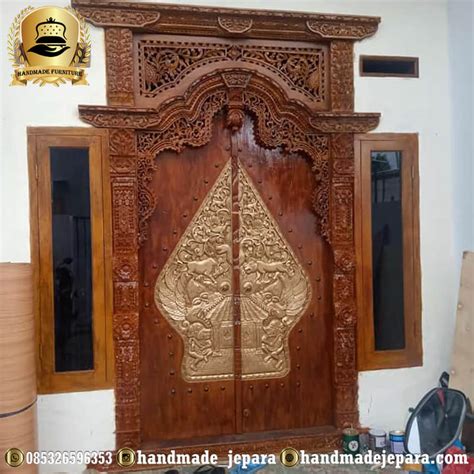 Pintu Gebyok Gunungan Wayang Dari Kayu Jati Handmadejepara Com