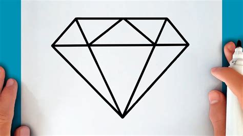 How To Draw A Diamond Easy Step By Step Youtube