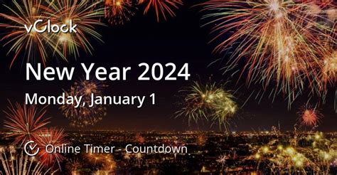 When Is New Year 2024 Countdown Timer Online Vclock