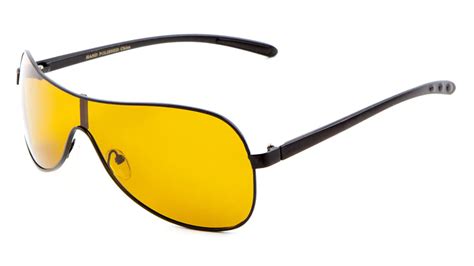 Aluminum Frame Polarized Sunglasses Yellow Night Driving Lens