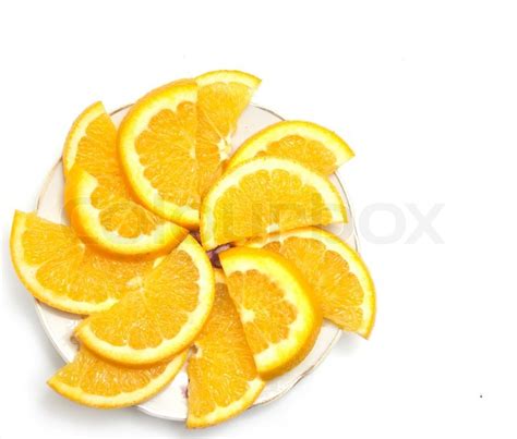 Sliced Orange Stock Image Colourbox