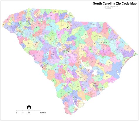 SC State Zip Code Map