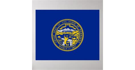Nebraska State Flag Design Poster Zazzle