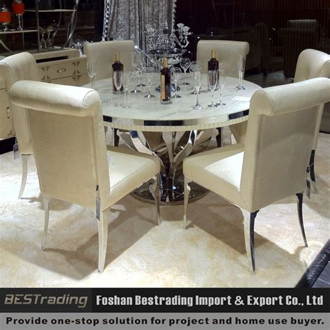 Shop for marble dining tables at cb2. Marble Round Dining Table Set & Julien Artificial Marble ...