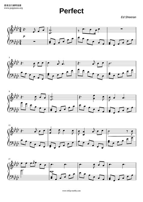 Tagged with chill, indie, and love. Ed Sheeran-Perfect Sheet Music pdf, - Free Score Download ★