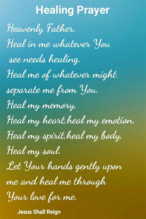 Healing Prayer Prayers For Healing Healing Motivational Words