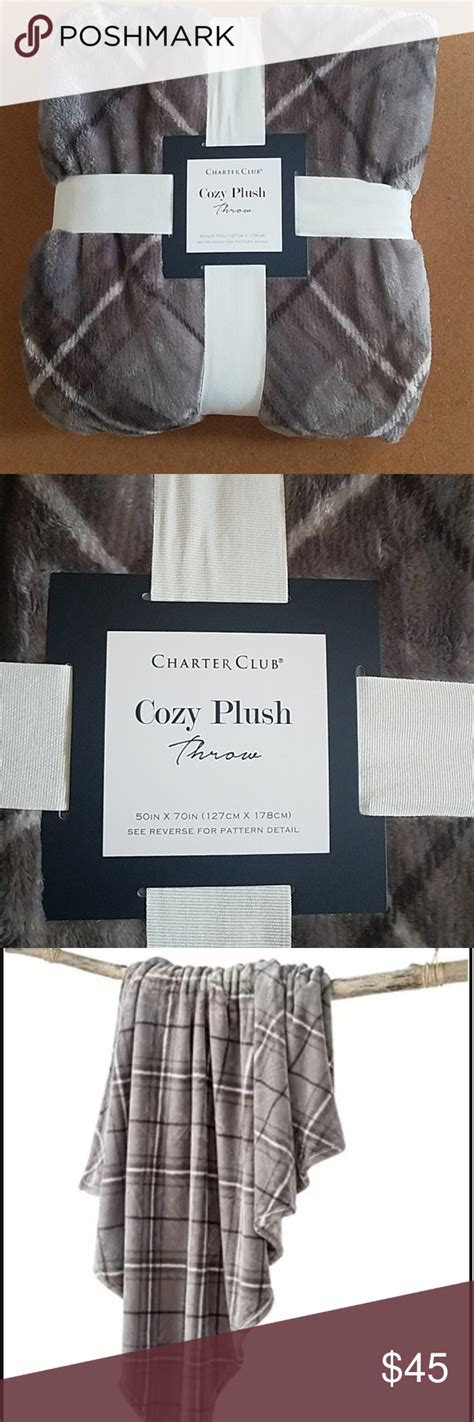Charter Club Cozy Plush Throw Plush Throw Plush Cozy