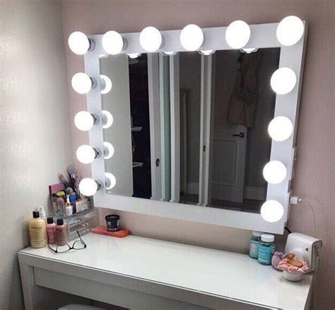 An antique suitcase vanity table idea. FREESHIPPINGXL 36x30Hollywood Vanity Mirror | Ikea vanity ...