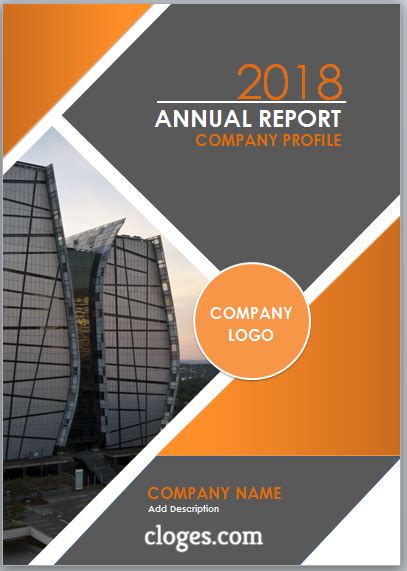 Orange Cover Page Template For Microsoft Word