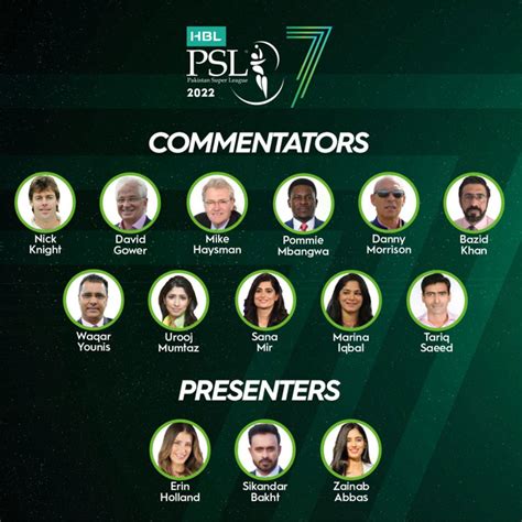 PSL 7: PCB unveils commentators for PSL 2022 - Cricket - phpstack ...