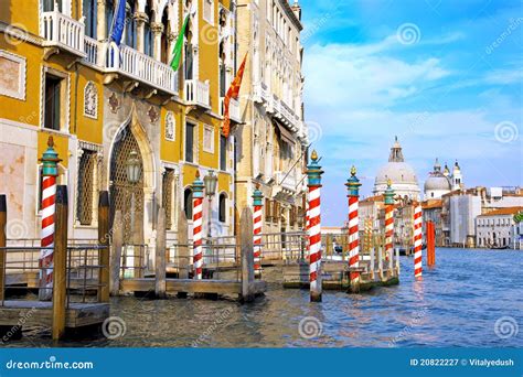 beautiful street grand canal in venice italy stock image image of architecture exterior