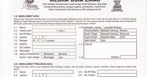 Smue diwujudkan pada tahun 2009 yang bertujuan menmanfaat golongan warga emas dan orang kelainan upaya (oku) di negeri selangor yang menepati syarat kelayakan yang disediakan. Straight talking. Honest politics.: Borang Mesra Usia Emas