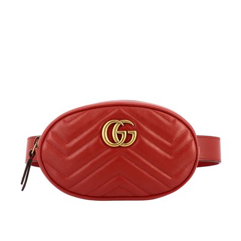 gucci gg marmont belt bag in chevron leather red gucci belt bag 476434 dsvrt online at