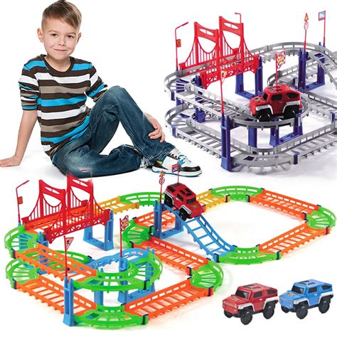 Railway Racing Track Play Set Educational Diy Bend Flexible Race Track