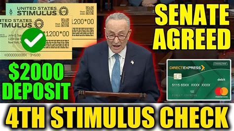 Senate Agreed 2000 4th Stimulus Checks Automatic Deposits Social Security Ssi Ssdi And Va