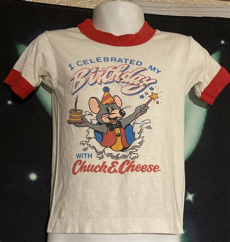 Vintage CHUCK E CHEESE Happy Birthday Shirt Size 2 3 Gem