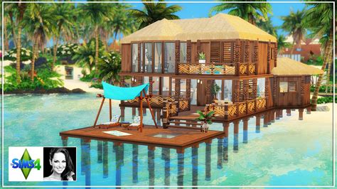 🏝️ The Sims 4 Island Living Speed Build Tropical Beach House Build