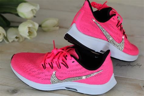 Swarovski Womens Nike Air Zoom Pegasus 36 Hyper Pink Sneakers