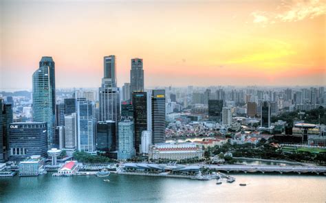 Singapore Skyline Hd Wallpaper Background Image 1920x1200