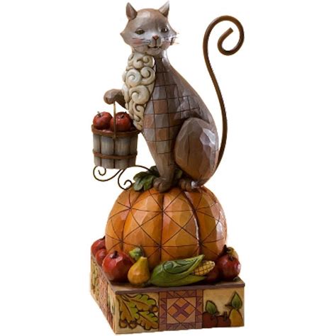 Jim Shore Figurine Cat Fall Cats Attic Design Cat Pumpkin Cat Items