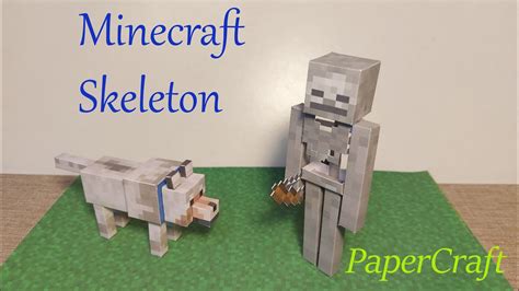 Papercraft Skeleton Action Figure Paper Crafts Minecraft Printables