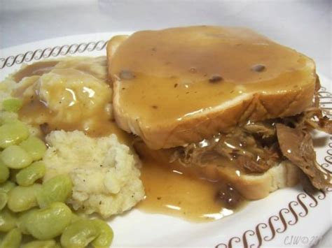 Like homemade roast turkey, roast pork is a treat in a brown bag lunch. Second Time Around -- Hot Pork Sandwich With Gravy Recipe ...