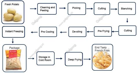 Potato French Fries Processing Line Flow Chart French Fried Potatoes