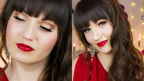 Classy Christmas Makeup Hair And Outfit Holidaze Holiday Party Makeup