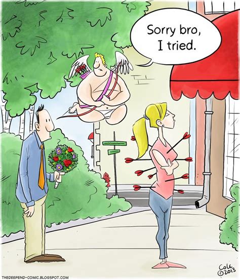 The Deep End Valentine S Day Cartoon Cupid Fail Valentines Day Cartoons Valentine Cartoon