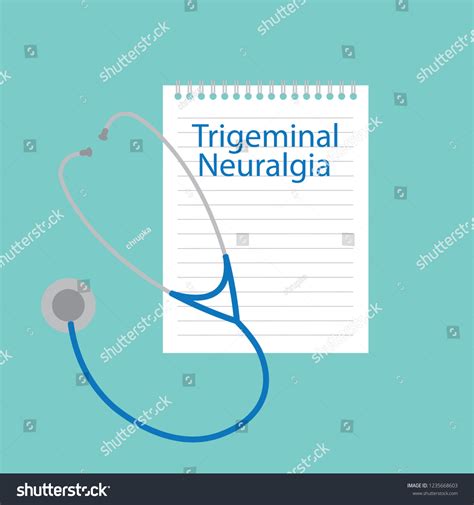 Trigeminal Neuralgia Written Notebook Vector Illustration Stock Vector