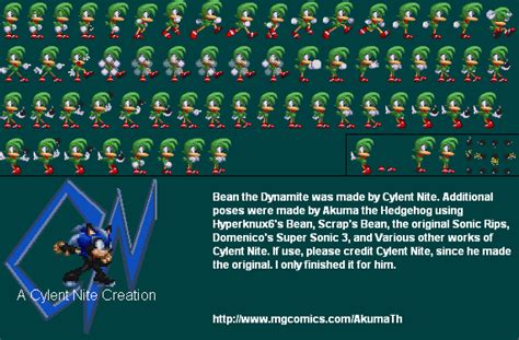 Custom Edited Sonic The Hedgehog Customs Bean The Spriters Resource