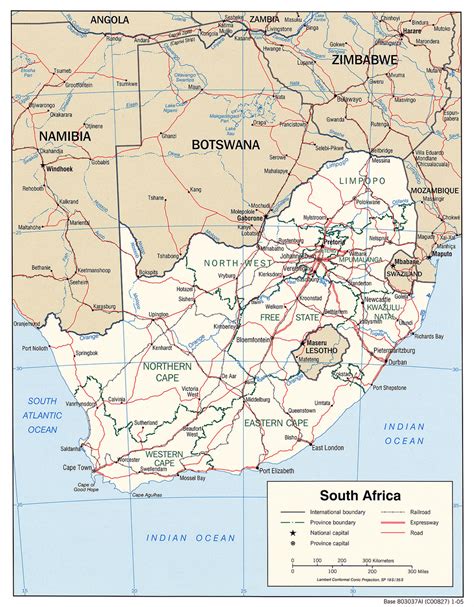 Landkarte Südafrika Politische Karte Karten Und