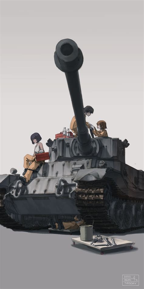 Hoshino Nakajima Tsuchiya And Suzuki Girls Und Panzer Drawn By