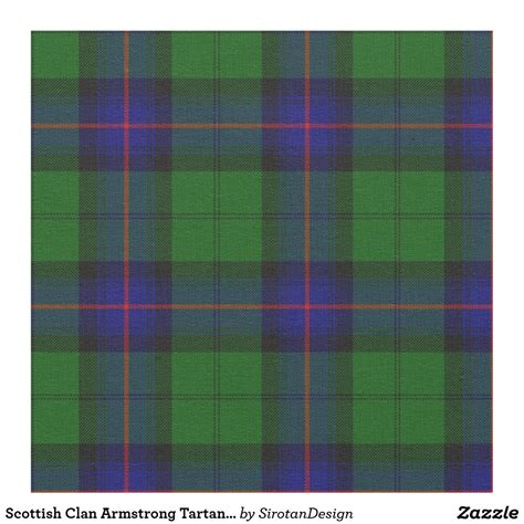 Scottish Clan Armstrong Tartan Plaid Pattern Fabric Scottish Clan
