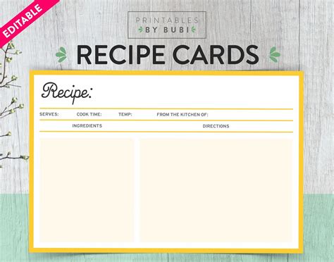 Printable Recipe Cards Printable Planner Printables Canning Labels